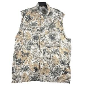 GameGuard Shirt Mens 3XL Multicolor Camo Sleeveless Button Up Hunting Outdoor